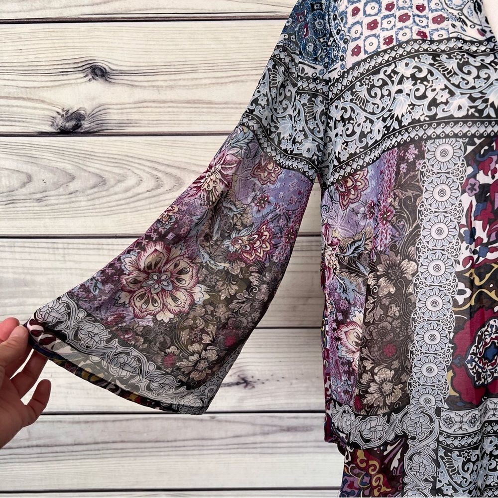 One World Multicolored Patterned Blouse - Picture 3 of 6